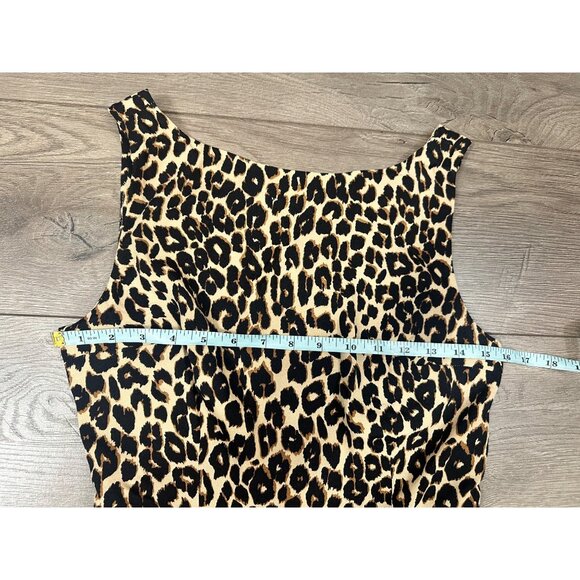 Reformation Elva Leopard Print Sleeveless Minidress 4 - Picture 5 of 9